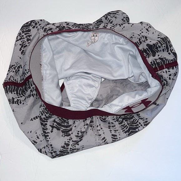 Under Armour Shorts Womens Small Running Athletic Lined Activewear Red Gray - Picture 6 of 7